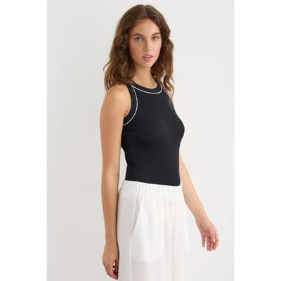 Aansluitend Halter Nek Brei Top