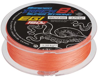 Kali Kunnan Track Egi 8x Gevlochten Vislijn 150 M Oranje 0.100 mm