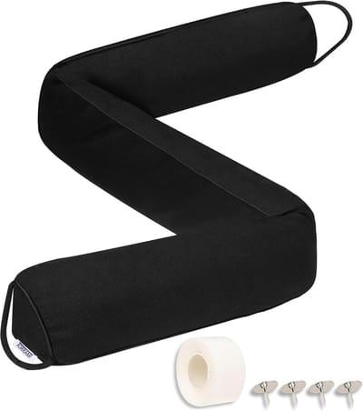 Tochtstopper Deur - Tochtblokker - Tocht Buiten Houden - Zwaar Gevuld Ontwerp - 76 cm - Zwart