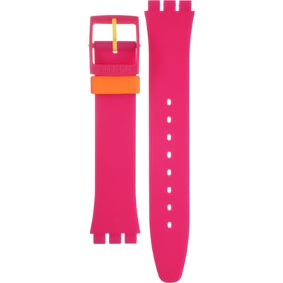 Swatch Plastic - Originals Medium (34mm) /Access/Solar/Musicall/Stop - G/SK/SL/SR/SS/SO28 AGP142 GP142 Pink Fuzz Horlogeband