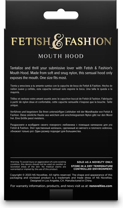 NS Novelties Fetish & Fashion Mouth Hood - Wit