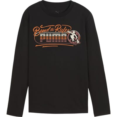 Puma T-shirt voor kinderen met ‘Bend The Rules’-opdruk voor skateboarders (Poema Zwart)