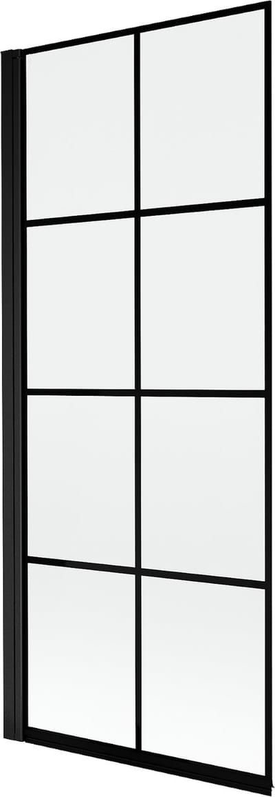 Mexen Mist douchewand 1-delig links 80 x 150 , zwart raster, zwart - 8A9-080-001-70-77-L