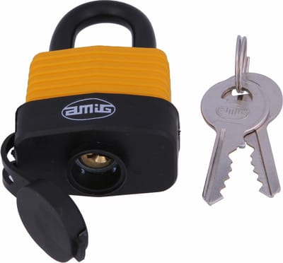 Amig Hangslot met 2 sleutels - D50 mm - voor outdoor gebruik - weersbestendig - gelamineerd