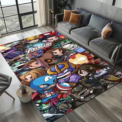 Disney SpiderMan Marvel Avengers Cartoon Tapijt Woonkamer Slaapkamer Bank Balkon Entree Tapijt Woondecoratie Antislip Deurmat 80x120cm