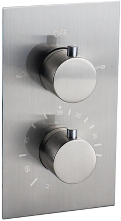FugaFlow Eccelente Acces Thermostatische Inbouwkraan - inclusief inbouwdeel - geborsteld RVS PVD (RVS)