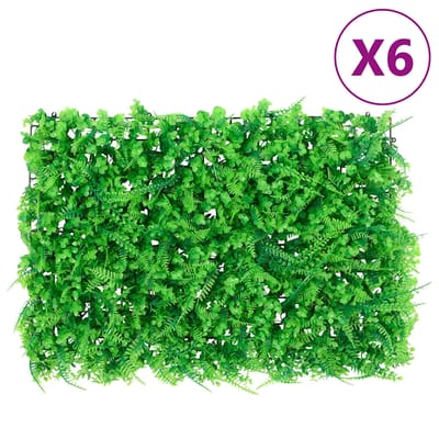 vidaXL - Hek - met - kunstvarenblad 6 - st - 40x60 - cm - groen
