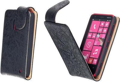 Bestcases Vintage Zwart Flipcase Nokia Lumia 620