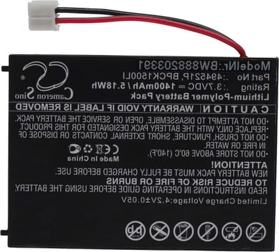 Reservebatterij Babyfoon - Vervangende Accu - Baby Monitoring - Hoge Capaciteit - 1400mAh 3.7V - Zwart