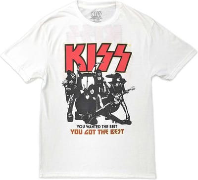 Kiss - End Of The Road You Got The Best Heren T-shirt - S - Wit
