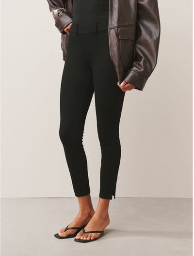 Next - Dames - Cropped jersey denim legging - Zwart
