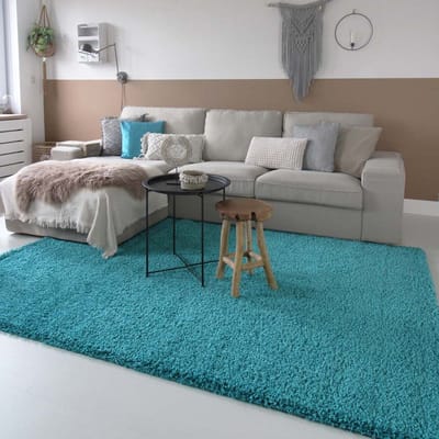 Hoogpolig vloerkleed - Shaggy Trend turquoise 60x110