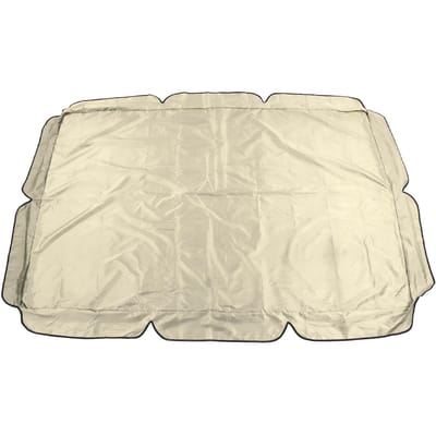 Auvent de balançoire 600D en tissu Oxford argenté imperméable pour extérieur, beige beige