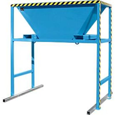 Bauer BTM vultrechter, plaatstaal, mobiel en stationair, inrijvakken, L 1700 x B 1980 x H 2050 mm, gelakt, lichtblauw RAL 5012