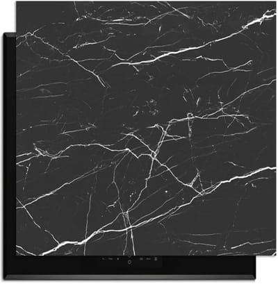 KitchenArt - Obsidian Marble - Inductie Beschermer - 62x52 cm - Kookplaat Beschermer - Luxe Afdekplaat Inductieplaat - Anti-slip & Oprolbaar - Beschermmat Inductiekookplaat