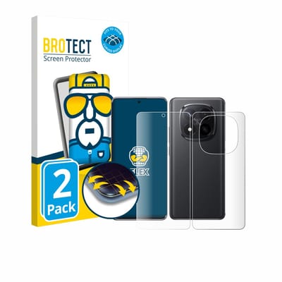 BROTECT - Screenprotector voor Xiaomi Redmi Note 14 Pro Plus 5G (Voor+Achter) - Folie Beschermfolie transparant volledig dekking - 2 Stuks