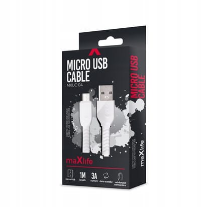 MaXlife OEM0100849 USB-kabel 1 m USB A Micro-USB B Wit