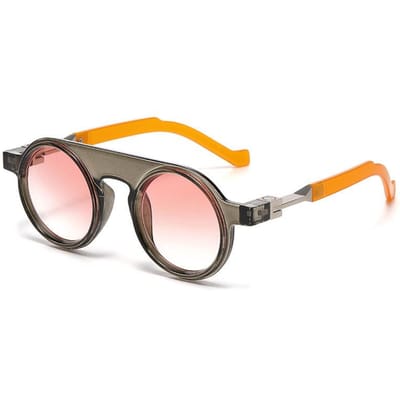 Vintage y2k Luxe Designer Ronde Zonnebrillen dames Voor Mannen Brillen Populair Steampunk Feest Hip Hop Hoge Kwaliteit Brillen