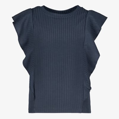 TwoDay meisjes top met ruches donkerblauw - Maat 92