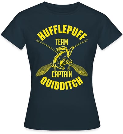 Harry Potter Hufflepuff Team Captain Quidditch T-Shirt Dames