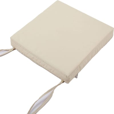 Vierkante tuinstoelkussens - Terraskussens zit - Buiten zitten - Waterdicht antislip - 38 x 38 x 5 cm - Beige