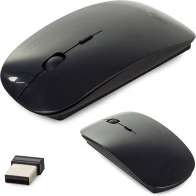 Optische draadloze muis | slank model | hoogglans | Zwart | 2,4 GHz