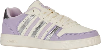 K-SWISS Tennisschoenen Court Palisades Snow White/lilac/lavender/metallic Silver Junior 36