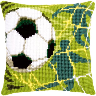 Vervaco - Kruissteekkussen kit - Voetbal - PN-0150043 - Borduren - Borduurpakket - Borduurpakket volwassenen - Borduurpakket kind