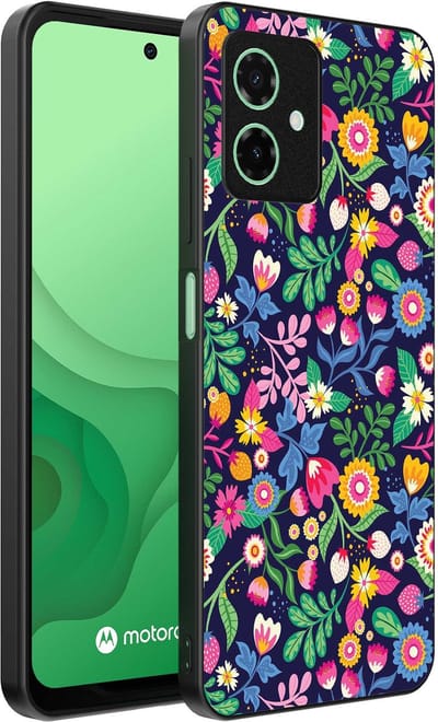 Smartphonica Telefoonhoesje Geschikt voor Motorola Moto G54 met bloemen opdruk - TPU backcover case flower design geschikt voor Motorola Moto G54