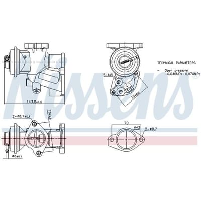 EGR-klep NISSENS 98476