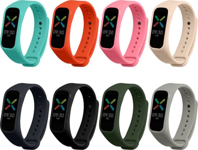 kwmobile 8x armband geschikt voor Oppo Band Sport -Verstelbaar 14 - 22 cm - Bandjes voor fitnesstracker in meerkleurig