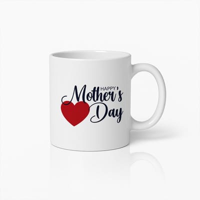 Grappige Moederdag Mok 330ml – Happy Mother’s Day Koffiebeker met Hart Ontwerp – Perfect Cadeau voor Mama