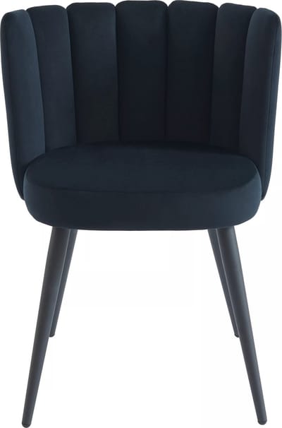 Vente-unique Set van 2 stoelen van velours en metaal - Zwart - PRANILLA van Pascal MORABITO