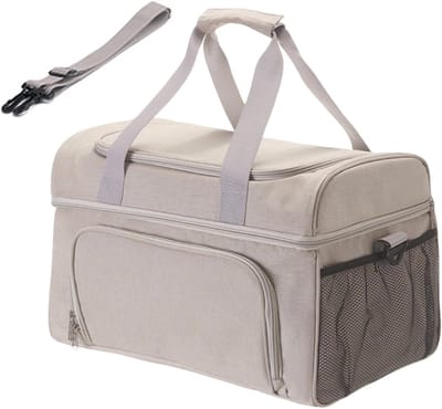 Koeltas - Thermotas Lunchtas - Eten Koel Houden - Lekvrije Waterdichte - 30 Liter - Khaki