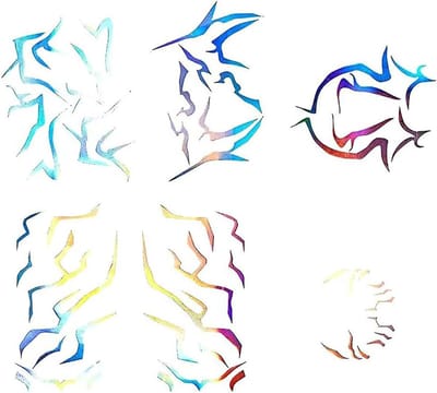 Tijdelijke tatoeages 6 stuks - waterdichte lichaamstickers - geometrische patronen - perfect voor cosplay - ShopVlot