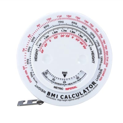 Dailygoods- BMI Meetlint Nauwkeurige Meting - Lichaamsvetmeter - Lichtgewicht en Duurzaam - Sterke Spanning - Duidelijke Afdrukken - Handzaam Formaat