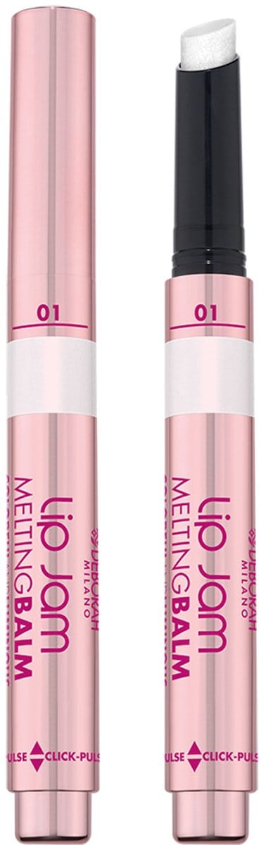 Deborah Milano Lip Jam Melting Balm – Kleur 01 Glam Coconut - Voedende & Hydraterende Lippenbalsem Met Kleurrijke Glans – Tot 12 Uur Hydratatie – Smeltende Romige Textuur Met Ceramide & Olijfolie – Comfortabele Finish – Intens Verzorgend