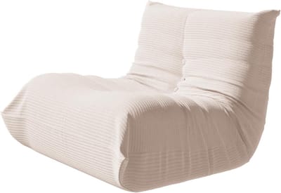 Zitzak Bank - Fauteuil Poef - Ontspannen Zitten - Traagschuim Vulling - XL Formaat - Beige