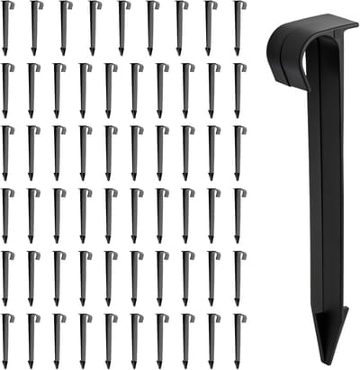 Tuinslang Ankers - Grondpennen Bevstiging - Druppelirrigatie Bevestigen - 60 Stuks Set - 15cm Lengte