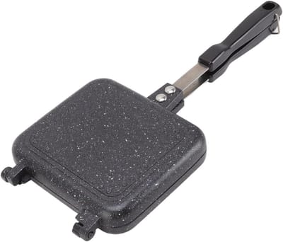 Sandwich Pan - Tosti IJzer Pan - Broodjes Bakken - Dubbelzijdig Non-stick - 35x15 cm - Grijs