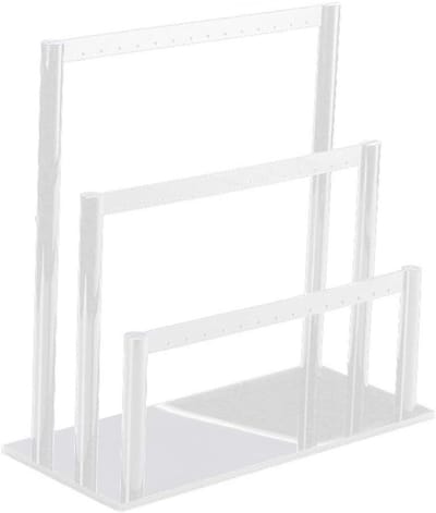 Acryl Sieraden Display - Oorbellenrek Kettinghouder - Sieraden Presenteren - Afneembare Treden - 28.5x12.5x26cm - Transparant