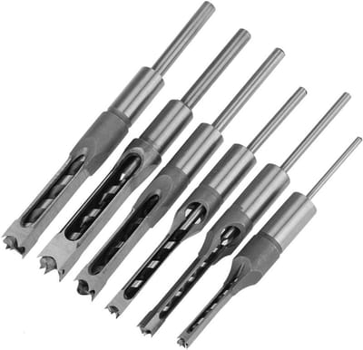 Solidchoice - Dailygoody - Vierkante Gat Zaag Set - Houtbewerking Tools - 6-delige Set - Houtbewerking Gereedschap - Professioneel - Geschikt voor DIY-projecten