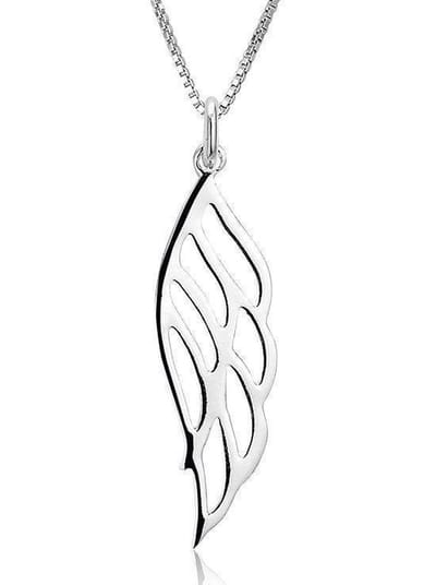 Montebello Ketting Lens - 925 Zilver Gerhodineerd - Vleugel - 10x35mm - 45cm