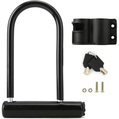 Robuuste zinklegering fiets motorfiets U-slot beveiliging anti-diefstal black
