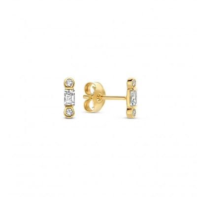 Jackie Eleonore Reagle Topaz Studs 14 Karaat Goud