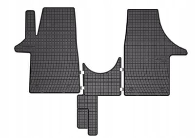 VW Transporter T5 T6 2003-2024 - Rubberen Vloermat (Set van 3) - Typisch - 1,5 cm Rand - Perfecte Pasvorm