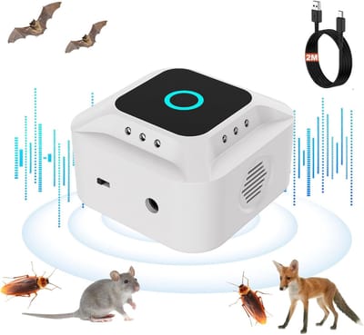 Ultrasone Verdrijver voor Knaagdieren en Insecten - 3 Modi, LED Licht, Effectieve Bescherming voor Binnen
