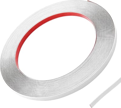 Decoratieve Zelfklevende Strips voor Ramen en Plafonds - Flexibele PVC Wandstrips voor Randbescherming en Afwerking (10 m, 1 cm breed)