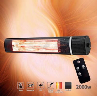 Terrasverwarmer - Heater - Warmte lamp - HB-TW20-R- zwart - 2000W - remote control