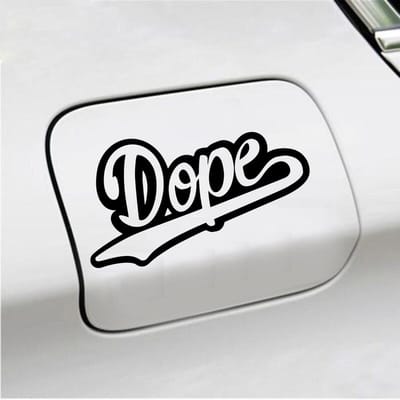 Bumpersticker - Dope - 10 X 18 - Zwart
